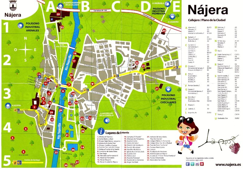 Najera の市街図