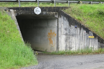 国道 D-936 をくぐるトンネル