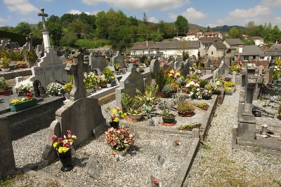 教会裏の墓地