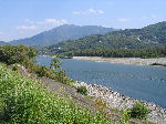 吉野川と高越山