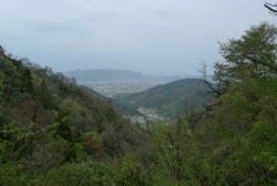 山道から見た観音寺方面